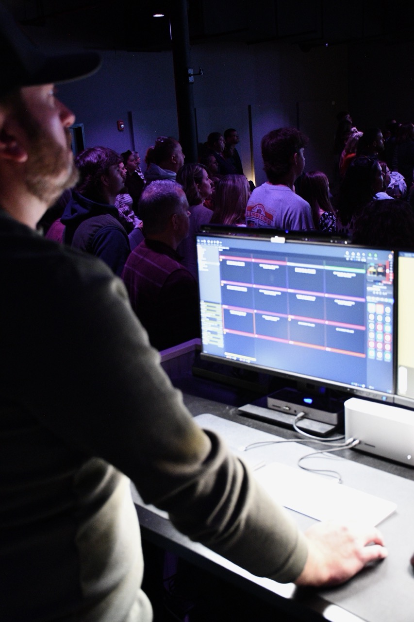 ProPresenter operator running slides for a Sunday service